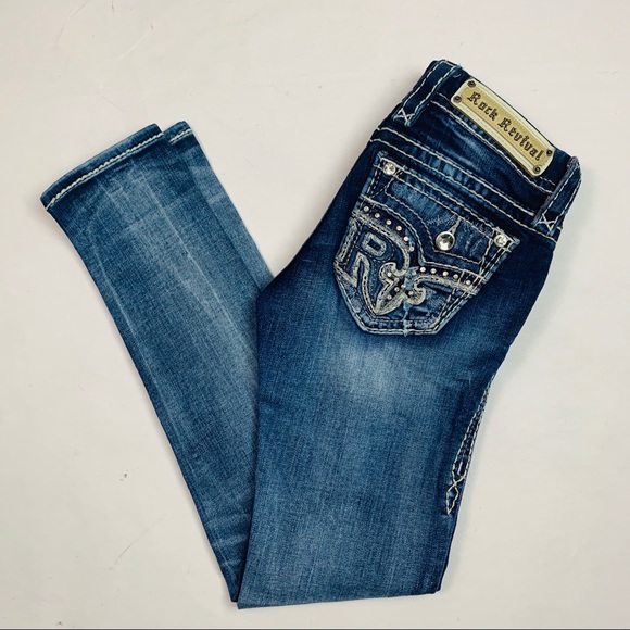 rock revival denim jeans